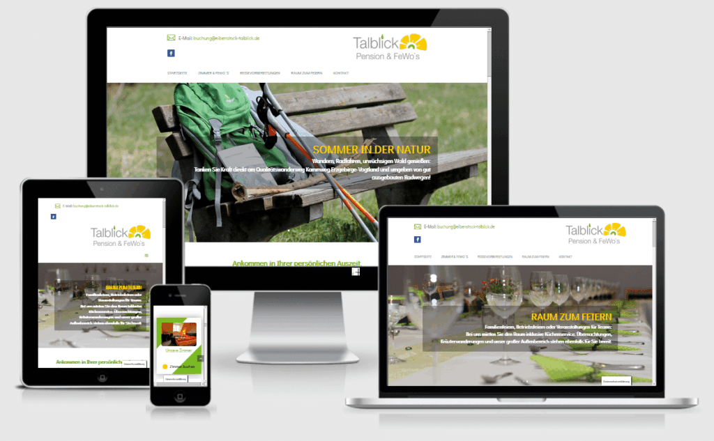 Hotelwebseite Pension Talblick