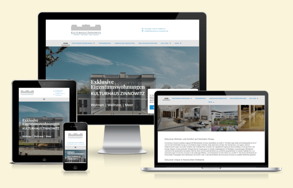 Webseite Kulturhaus Zinnowitz