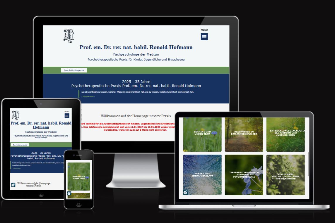 Webseite Psychiotherapie