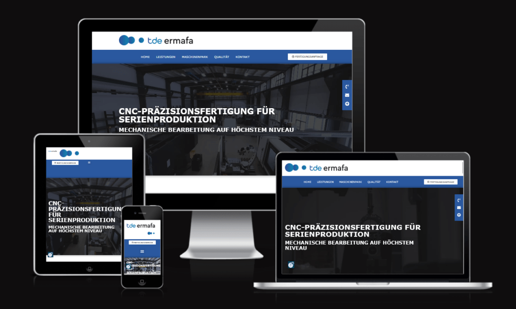 Webseite Maschinenbau